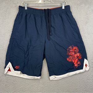 Nike Team UNC Tar‎ Heels Short Mens Medium Red Blue Reversible Basketball Sports